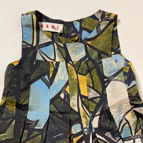 Marni NWT Girls Silk Printed Dress Size 4 - Picture 2 of 7
